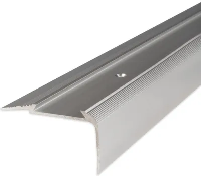 Produktbild von PROVISTON Treppenkante | 27 x 58 x 2500 mm | Treppenkantenprofil Treppenwinkel Winkelprofil Kombiwinkel Aluminium eloxiert Silber Gebohrt