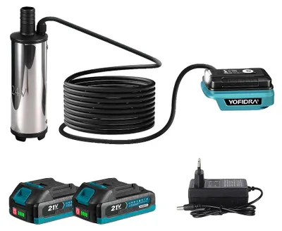 Productafbeelding van Duikpompen, debiet van 50-80 liter per minuut, geschikt voor diverse vloeistoffen, met 2 batterijen