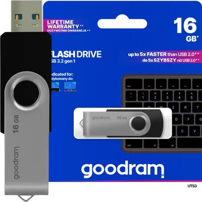 Image de GOODRAM UTS3 USB 3.0 16GB Noir