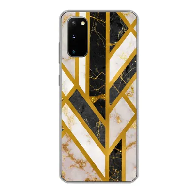 Produktbild von MuchoWow® Handyhülle Schutzhülle Hülle für Samsung Galaxy S20 Marmor - Gold - Glitzer - Luxus Silikon Softcase Handy Hülle - Bild