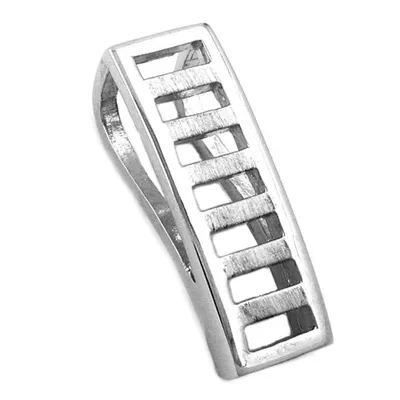 Produktbild von Anhänger 23x8mm Viereck matt-glänzend rhodiniert Silber 925 silber 23x8mm