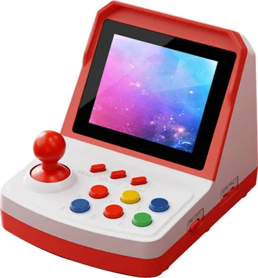 Image de POWKIDDY A6 Plus Console de jeu portable rŽtro avec plus de 1000 jeux classiques, lecteur de jeux portable avec rocker 3D, 2 gamepads câblŽs supportant la connexion TV