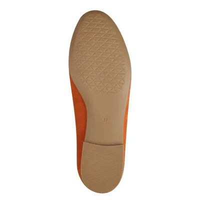 Produktbild von MARCO TOZZI Damen Loafer Slipper Leder Zierkette Glitzersteine 2-24215-42, Größe:37 EU, Farbe:Orange