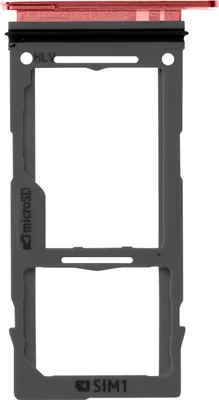 Imagen del producto de Clappio, soporte para tarjetas SIM y Micro SD para Samsung Galaxy S10e / S10 / S10 Plus, color rojo