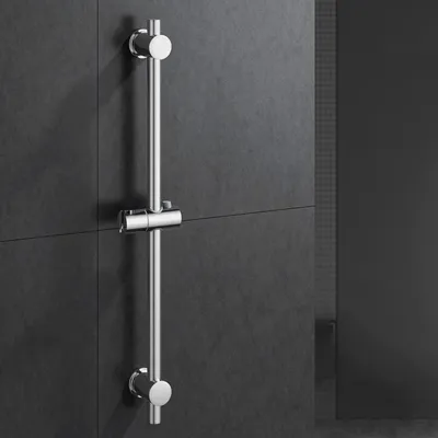 Produktbild von Edelstahl Duschstange 68cm, Duschset Edelstahl Duschstange 68cm mit Duschkopfhalterung, Chrom