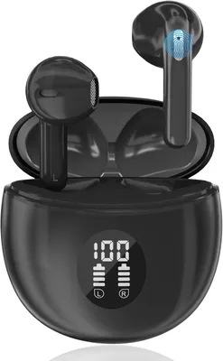 Produktbild von Kabellose In-Ear Bluetooth Kopfhörer mit 40h Laufzeit, 4 Mikrofonen, LED-Display & HiFi Stereo