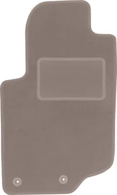 Produktbild von Fahrerfußmatte Velours beige passend für Peugeot 207CC (2006-2012, Coupé, Cabrio) – mit Befestigungen – passgenau