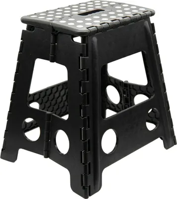 Produktbild von Benson Faltbarer Hocker Groß - Schwarz/Weiß