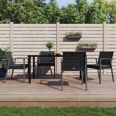 Immagine prodotto di Set di mobili da giardino di design Set di mobili da balcone 5 pezzi con cuscini in polirattan e acciaio - set di mobili da giardino 2025 New1151616 3parcel