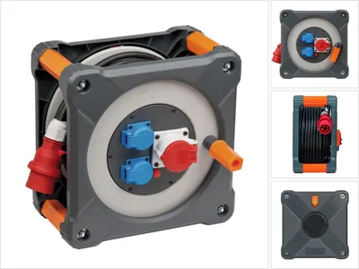 Produktbild von Brennenstuhl professionalLINE Kabeltrommel CEE IP44 20m Kabel H07RN-F 5G2,5 ( 9222200100 ) 3 Steckdosen BGI 608