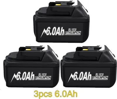 Image de Pour Makita 18V, batterie de rechange 6Ah Li-Ion 18650, rose, compatible avec BL1830/BL1840/BL1850, rechargeable