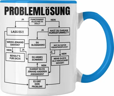 Produktbild von Trendation - Ingenieur Geschenk Tasse Mathematiker Kollege Maschinenbau Spruch Geschenkidee Männer (Blau)
