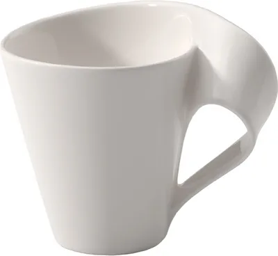 Produktbild von Villeroy & Boch Vorteilset 6 Stück NewWave Caffè Becher mit Henkel Premium Porcelain weiß 1024849651