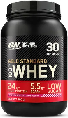 Immagine prodotto di Optimum Nutrition 100% Whey Gold Standard 899 g Cioccolato bianco e lampone