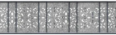 Produktbild von Doppelstab Sichtschutz zaun|zu Design-Vlies Streifen Nachbildung Ornament Zaunblende Hellgrau 2,6m