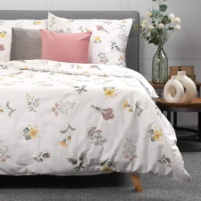 Produktbild von HOMLA PRIMA Baumwollbettwäsche mit Blumenmuster 220x200 cm