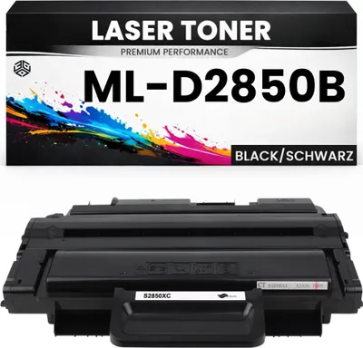 Produktbild von 2 x XXL Toner ML-D2850B für Samsung Schwarz MLD2850B für ML-2850 5000 Seiten für Samsung ML-2450 ML-2851 ML-2851NDL ML-2851NDR ML-2850 ML-2850DR ML-2851ND