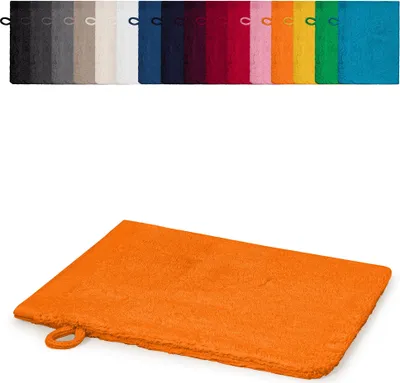 Produktbild von Waschhandschuh 15x21 cm Waschlappen 100% Baumwolle, Farbe: Orange