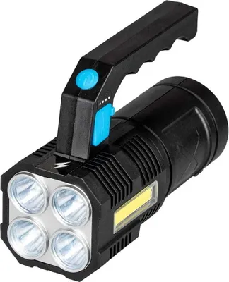 Produktbild von Vayox LED Taschenlampe VA0113 | 250lm | 4xLED + COB | 4 Modi | USB | Schwarz