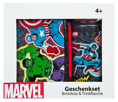 Produktbild von Undercover Brotdose und Trinkflasche Set Marvel Avengers Lunchset