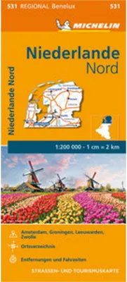 Immagine prodotto di Michelin Paesi Bassi Nord. Carta stradale e turistica 1:200.000