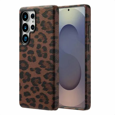 Zdjęcie produktu dla Selencia Sabi Backcover Panther Print z MagSafe dla Samsung Galaxy S25 Ultra - Mocha Brown
