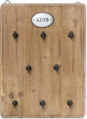 Produktbild von Moritz Schlüsselbrett Schlüsselkasten 25x33cm Keys 8 Haken braun Schlüsselhalter Vintage Schlüsselboard Schlüsselaufbewahrung