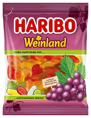 Obrázek produktu pro Haribo Weinland pravá vinná žvýkačka měkká ovocná mírně kyselá 175g