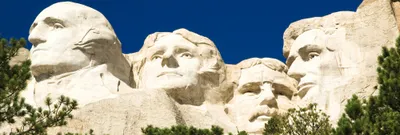 Zdjęcie produktu dla USA Art Print Picture - Mount Rushmore, Prezydenci USA (53 x 158 cm)