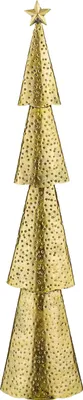Produktbild von House of Seasons Weihnachtsbaum - L15 x B8 x H68 cm - Metall - Gold