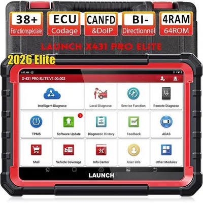 Produktbild von Diagnosegerät – LAUNCH – X431 Pro Elite – Zweiwegekommunikation – Online-ECU-Programmierung – OBD2