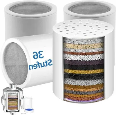 Produktbild von Dusche-Filter 4er-Set für Hartwasser, Entchlorung, Metallentfernung, Geruchsreinigung