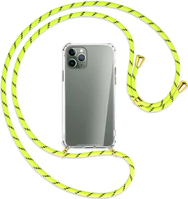 Produktbild von Handykette Backcover-Schutzhülle mit Band (Metall goldfarben) für Apple iPhone 11 Pro - beige
