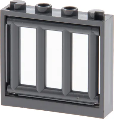 Produktbild von 1x Lego Fenster Rahmen 1x4x3 neu-dunkel grau Gitter Haus 62113 60594
