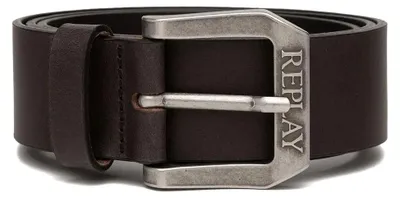 Produktbild von REPLAY Leder Gürtel Belt W100 Black Brown dunkelbraun