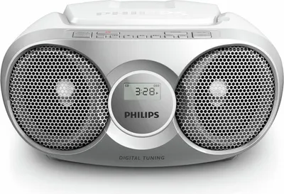Produktbild von Philips CD-Soundmachine AZ215S/12, FM, CD-DA, CD-R, CD-RW, 3 W, Silber, Drehregler, Wechselstrom/Batterie