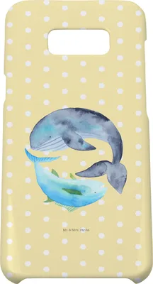Produktbild von Mr. & Mrs. Panda Samsung Galaxy S8 plus Handyhülle  Walfisch Thunfisch - Gelb Pastell - Geschenk, Cover, Spruch Des Tages, Hülle, Wal, Wahl, Handy, Tunfisch, Lustig, Case