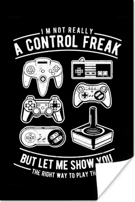 Produktbild von MuchoWow® Poster Mancave - Controller - Spielkonsole - Vintage 80x120 cm - Papierdruck