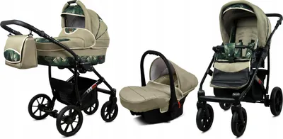 Immagine prodotto di BabyLux® Largo | Set di gattini 3in1 | Foglia di felce | Gatto combinato | Set di gattini | Passeggino +