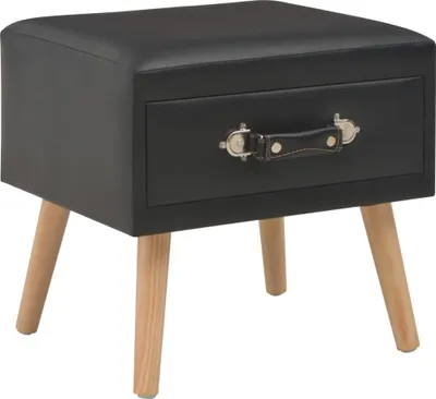 Produktbild von vidaXL Nachttische 2 Stk. Schwarz 40 x 35 x 40 cm Kunstleder