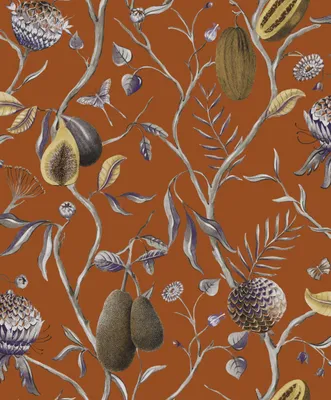 Immagine prodotto di Carta da parati Khroma by Masureel paesaggio boscoso terracotta - 630099 - 53 cm x 10,05 m