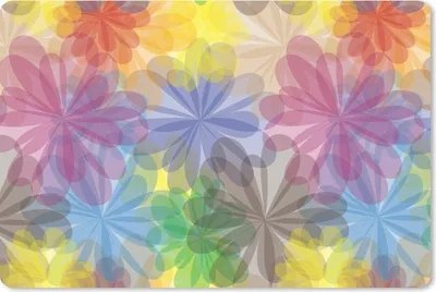 Produktbild von MuchoWow® Schreibtischunterlage Regenbogen - Blumen - Abstrakt - Muster 60x40 cm - XXL Mauspad - Großes Mauspad