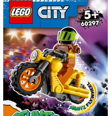 Immagine prodotto di LEGO 60297 City Stuntz Power Stunt Bike, set con moto a volano e minifigure Wallop, giocattolo per bambini dai 5 anni in su