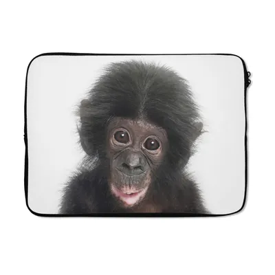 Produktbild von MuchoWow® Laptop Hülle 13 Zoll Affe - Tiere - Natur - Schimpanse Laptoptasche - Laptophülle - Sleeve - Rundumschutz