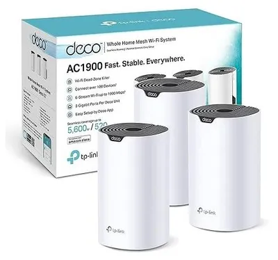 Zdjęcie produktu dla Router WIFI mesh tp link deco AC1900MB/S zestaw 3 sztuki