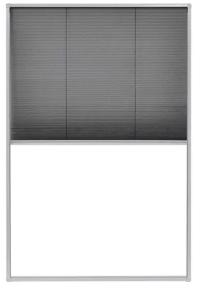 Productafbeelding van Insectenwerend plissé voor dakramen, vliegenhor met aluminium frame, glasvezelweefsel, verstelbare maat, bescherming tegen muggen, frisse lucht, wit, 80 x 120 cm