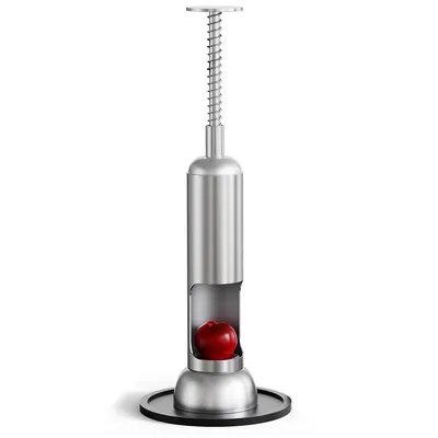 Produktbild von Kirschenentkerner aus 304 Edelstahl,Pressmechanismus, schwer, für große & kleine Kirschen, spülmaschinenfest, zeitsparend & einfach zu bedienen