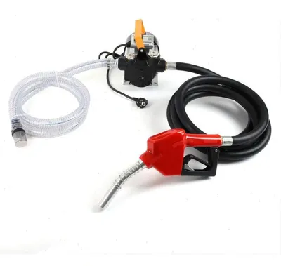 Produktbild von Diesel Kraftstoff-Transferpumpe - Elektrisches Pumpenset - 60 L/min Fördermenge - 550 W 230 V - 10–15 m Förderhöhe - 2800 U/min - Gummischlauch - Rot