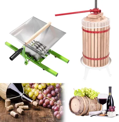 Obrázok produktu pre LZQ 30L lis na šťavu Apple Press Lis na ovocie s lisovacou tkaninou so 7L ovocným mlynom Mash Mill