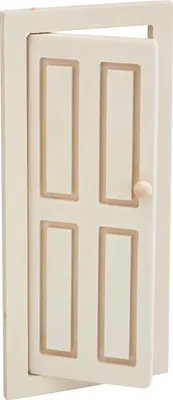 Produktbild von Miniatur Tür Sally, 8 cm lang, 1,5 cm breit, 18 cm hoch, für Puppenhaus und Wichtelwelt